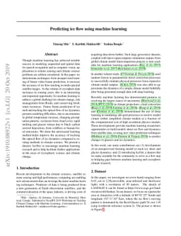Predicting ice flow using machine learning