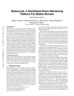 BatteryLab, A Distributed Power Monitoring Platform For Mobile Devices