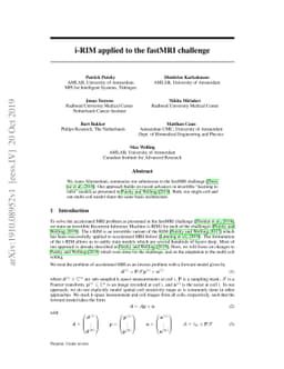 i-RIM applied to the fastMRI challenge