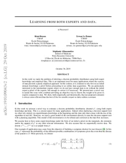 Learning from both experts and data