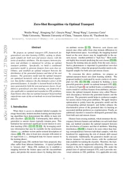 Zero-Shot Recognition via Optimal Transport