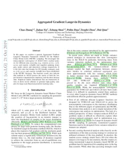 Aggregated Gradient Langevin Dynamics