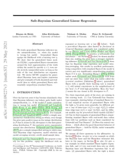 Safe-Bayesian Generalized Linear Regression