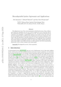 Reconfigurable Lattice Agreement and Applications