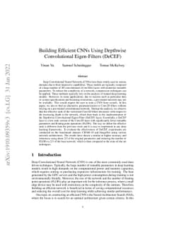 Building Efficient CNNs Using Depthwise Convolutional Eigen-Filters
  (DeCEF)