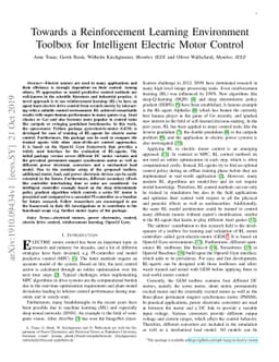 Towards a Reinforcement Learning Environment Toolbox for Intelligent
  Electric Motor Control