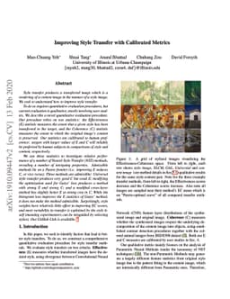 Improving Style Transfer with Calibrated Metrics