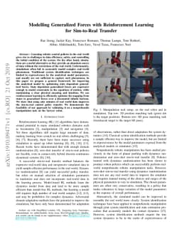 Modelling Generalized Forces with Reinforcement Learning for Sim-to-Real
  Transfer