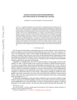 Sampling random graph homomorphisms and applications to network data
  analysis