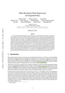 Multi-Resolution Weak Supervision for Sequential Data
