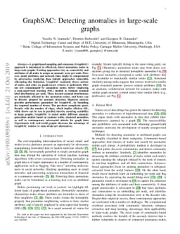 GraphSAC: Detecting anomalies in large-scale graphs