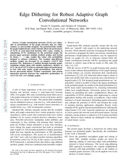 Edge Dithering for Robust Adaptive Graph Convolutional Networks