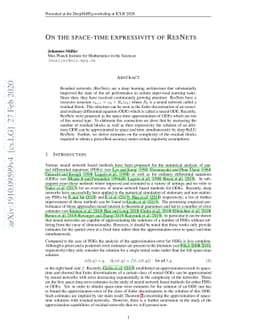On the space-time expressivity of ResNets