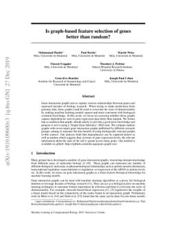Is graph-based feature selection of genes better than random?