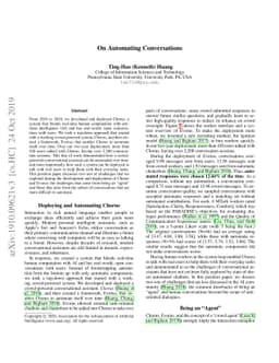 On Automating Conversations