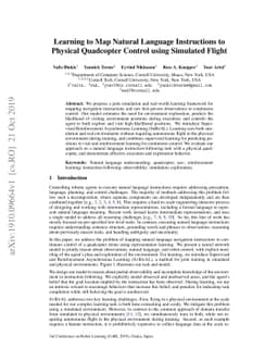 Learning to Map Natural Language Instructions to Physical Quadcopter
  Control using Simulated Flight