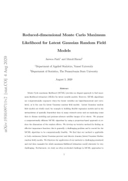 Reduced-dimensional Monte Carlo Maximum Likelihood for Latent Gaussian
  Random Field Models