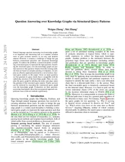 Question Answering over Knowledge Graphs via Structural Query Patterns