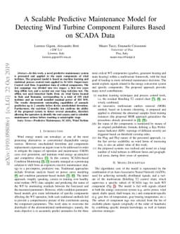 A Scalable Predictive Maintenance Model for Detecting Wind Turbine
  Component Failures Based on SCADA Data