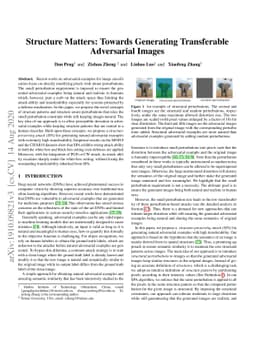 Structure Matters: Towards Generating Transferable Adversarial Images