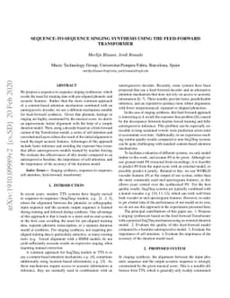 Sequence-to-sequence Singing Synthesis Using the Feed-forward
  Transformer