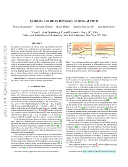 Learning the helix topology of musical pitch