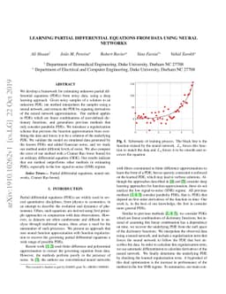 Learning Partial Differential Equations from Data Using Neural Networks