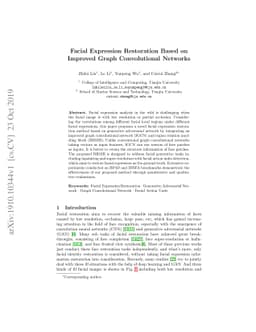 Facial Expression Restoration Based on Improved Graph Convolutional
  Networks