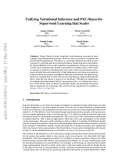 Unifying Variational Inference and PAC-Bayes for Supervised Learning
  that Scales