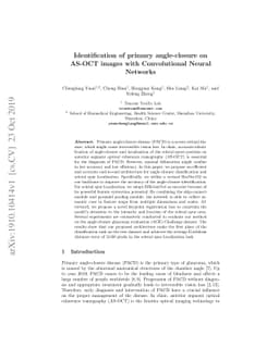 Identification of primary angle-closure on AS-OCT images with
  Convolutional Neural Networks