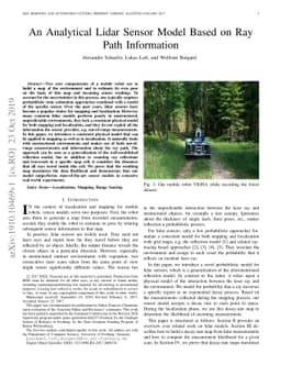 An Analytical Lidar Sensor Model Based on Ray Path Information