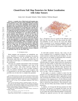 Closed-Form Full Map Posteriors for Robot Localization with Lidar
  Sensors