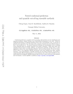 Nested conformal prediction and quantile out-of-bag ensemble methods