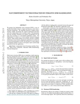 Fast Independent Vector Extraction by Iterative SINR Maximization