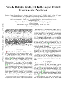 Partially Detected Intelligent Traffic Signal Control: Environmental
  Adaptation