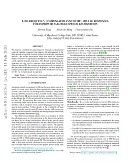 Low-frequency Compensated Synthetic Impulse Responses for Improved
  Far-field Speech Recognition