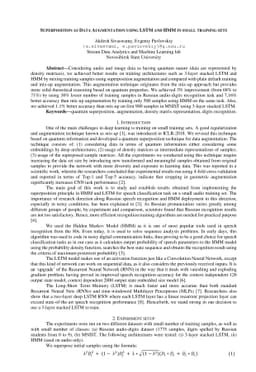 Superposition as Data Augmentation using LSTM and HMM in Small Training
  Sets