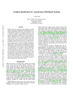 Gradient Sparification for Asynchronous Distributed Training