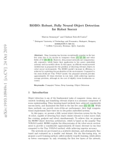 ROBO: Robust, Fully Neural Object Detection for Robot Soccer