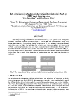 Self-enhancement of automatic tunnel accident detection (TAD) on CCTV by
  AI deep-learning