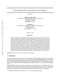 Face Detection on Surveillance Images