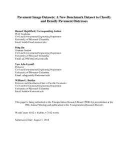 Pavement Image Datasets: A New Benchmark Dataset to Classify and Densify
  Pavement Distresses