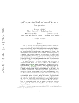 A Comparative Study of Neural Network Compression
