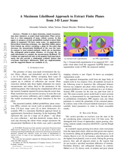 A Maximum Likelihood Approach to Extract Finite Planes from 3-D Laser
  Scans