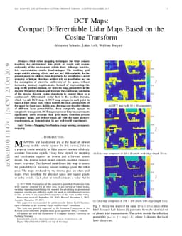 DCT Maps: Compact Differentiable Lidar Maps Based on the Cosine
  Transform