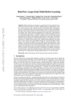 RoboNet: Large-Scale Multi-Robot Learning
