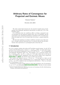 Arbitrary Rates of Convergence for Projected and Extrinsic Means