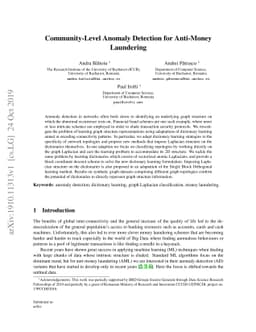 Community-Level Anomaly Detection for Anti-Money Laundering