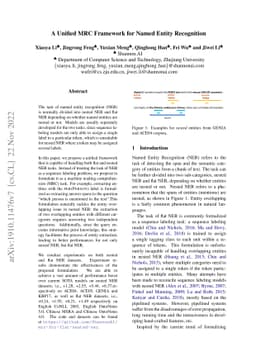 A Unified MRC Framework for Named Entity Recognition