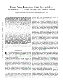 Human Action Recognition Using Deep Multilevel Multimodal (M2) Fusion of
  Depth and Inertial Sensors